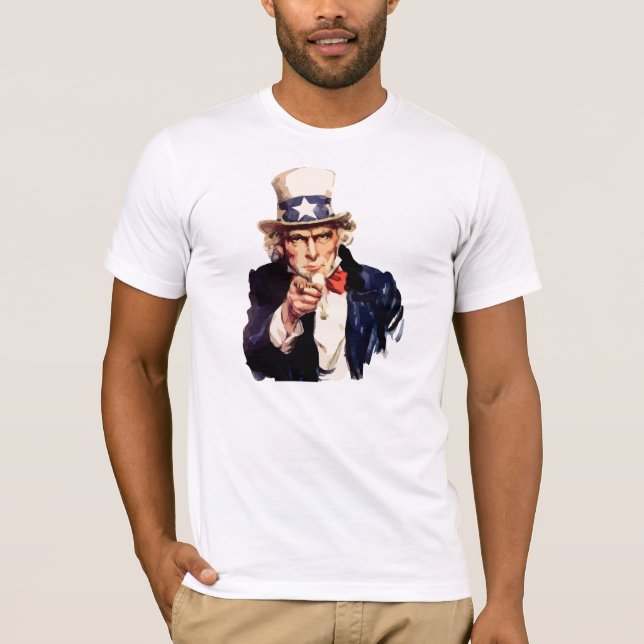 Tio Sam, Camiseta de Homens Patriótico (Frente)