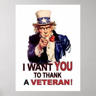 Tio Sam Quero Que Você Obrigado Um Poster Veterano