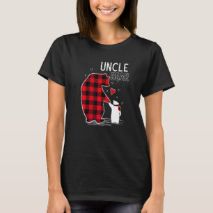 Tio Urso Natal Camisa Xadrez Vermelho Família Prem