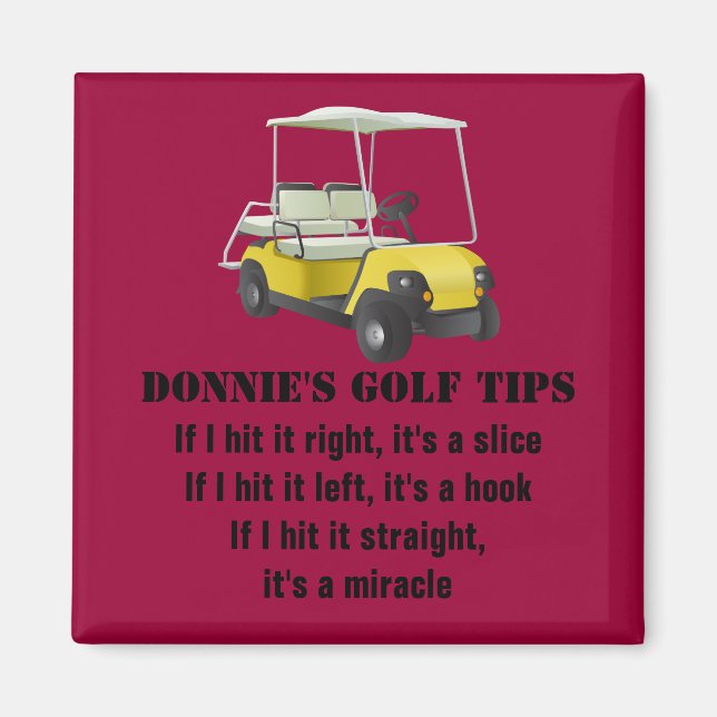 Tip de Golfe Personalizado Íman Vermelho do Carrin (Frente)