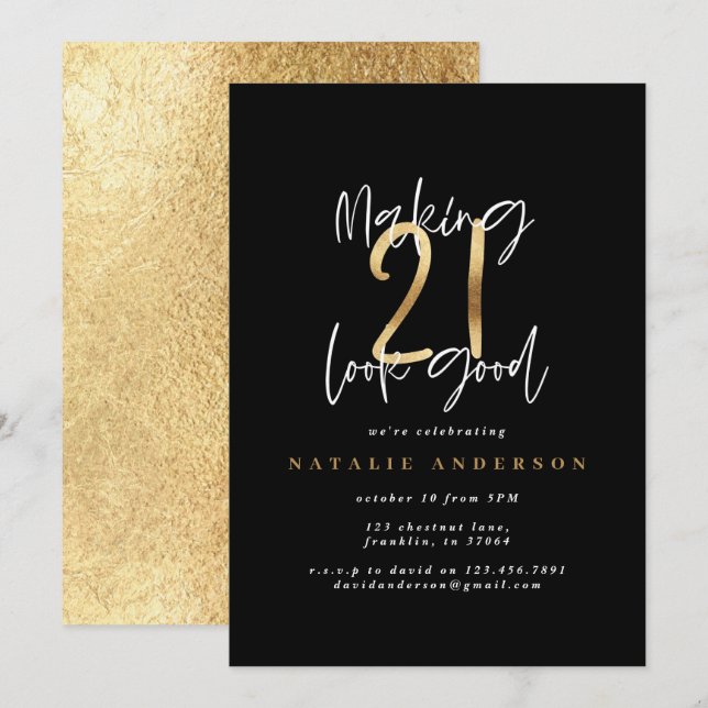 Típica de aniversário de 21 anos de escrita de our (Frente/Verso)