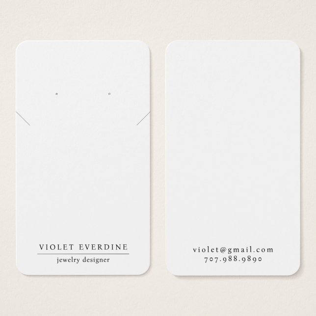 Típica Mínima Simples Encarando Colar Joias (Frente & Verso)