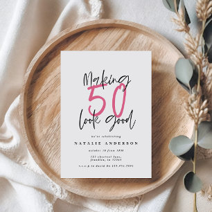 Típica moderna em negrito 50ª festa de aniversário