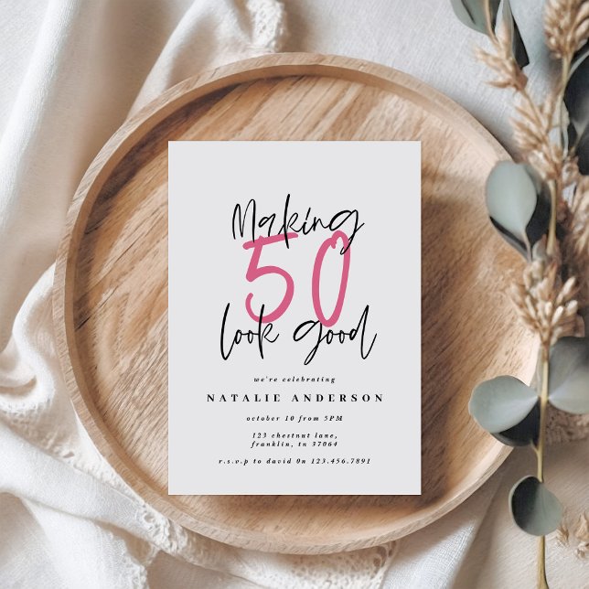 Típica moderna em negrito 50ª festa de aniversário (Criador carregado)