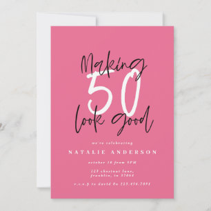 Típica moderna em negrito 50ª festa de aniversário