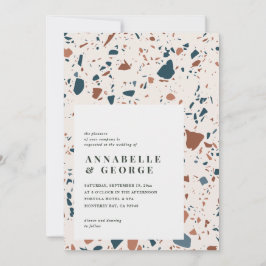 Típica russa terrazzo teracotta azul moderno