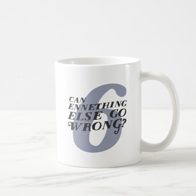Tipo 6 caneca engraçada de Enneagram (Direita)