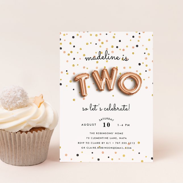 Tipo de balão | Segundo Convite de aniversário (Criador carregado)