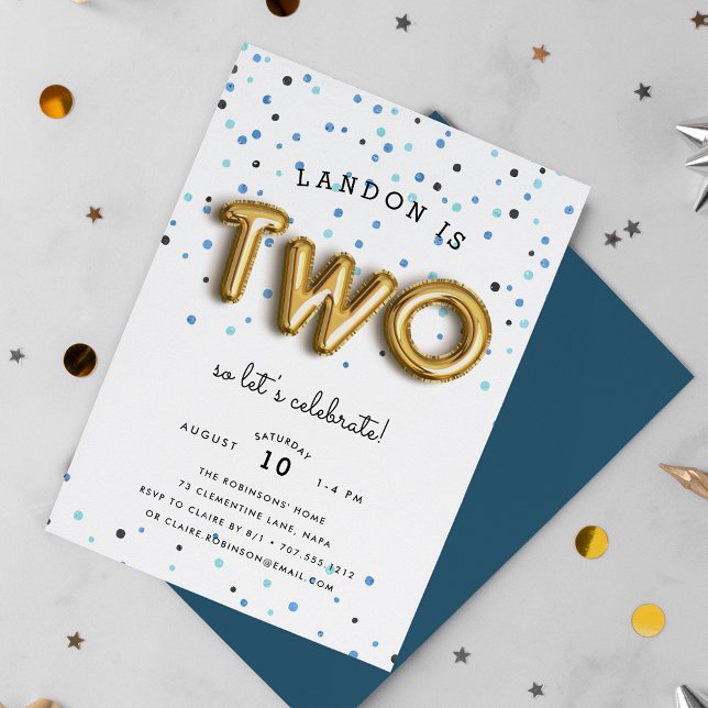 Tipo de balão | Segundo Convite de aniversário (Criador carregado)