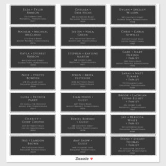 Tipo de letra clássico | Etiquetas de Endereço de 