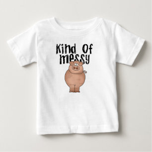 Tipo do porco do camiseta desarrumado e dos