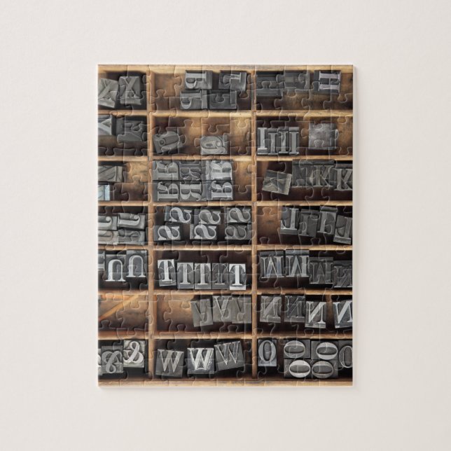 tipo quebra-cabeça do metal da tipografia (Vertical)