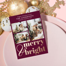 Tipografia Alegre & Brilhante Natal Vinho Berry
