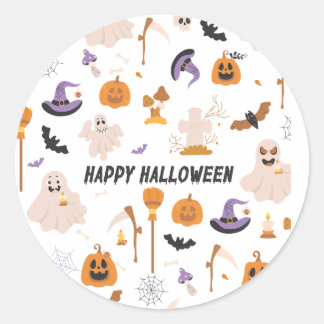 Tipografia Assustadora Adesivos de Halloween