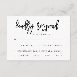 Tipografia branca e negra | RSVP de Escolha de Méd