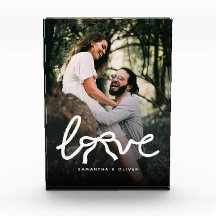 Tipografia Casal Amor Moderno Foto Personalizada