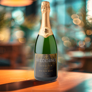 Tipografia Chic Negra e Dourada Casamento Luxuoso