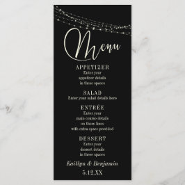 Tipografia Creme 32, Menu de Cordas Leves Pretas 2