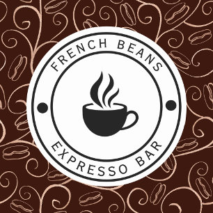 Tipografia de Adesivo de Logotipo de Café