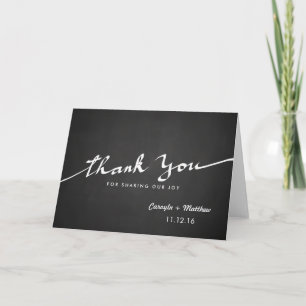 Tipografia de Agradecimento Casamento Quadro Negro