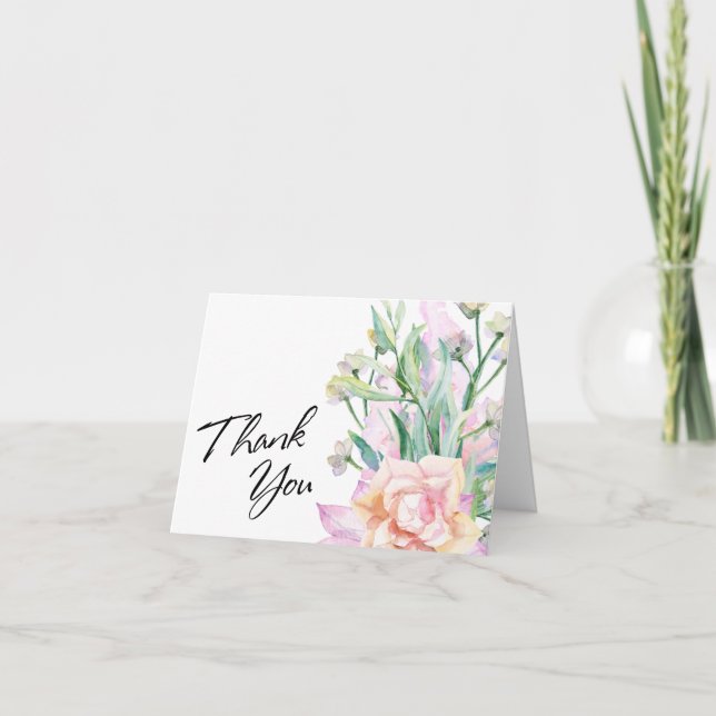 Tipografia de Agradecimento com Flores Silvestres  (Frente)