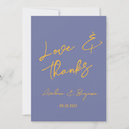 Tipografia de Agradecimento de Casamento Blueberry