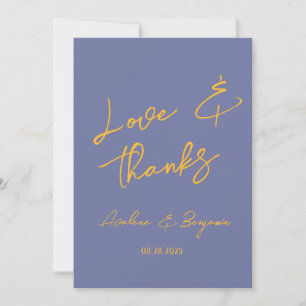 Tipografia de Agradecimento de Casamento Blueberry