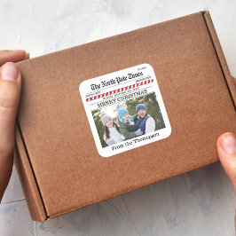 Tipografia de Feliz Natal Foto Adesivo