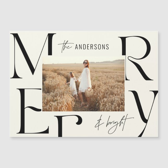 Tipografia de foto elegante de Natal moderno (Frente)