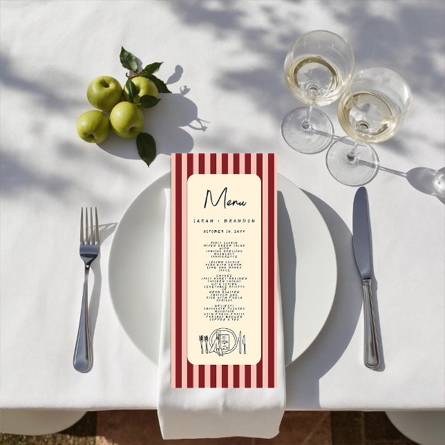 Tipografia de Letra Manual Menu de Casamento Retro (Criador carregado)