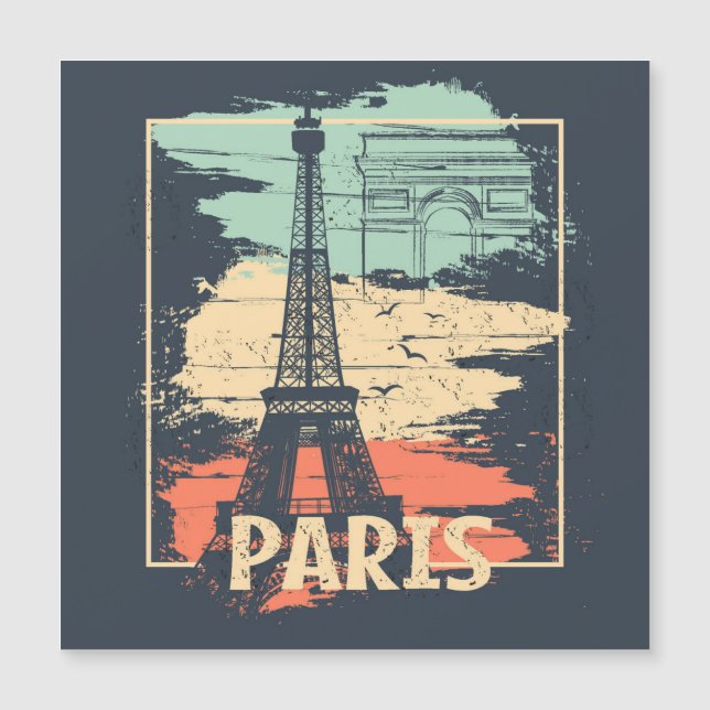Tipografia de Paris: abstrato Eiffel poster. (Frente)