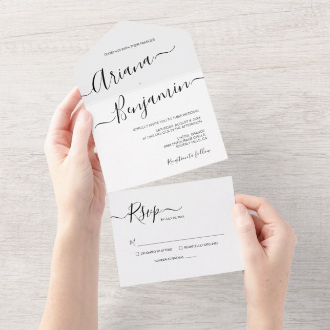 Tipografia de Script Simples Casamento Preto e Bra (Tearaway)