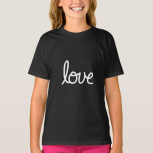 Tipografia do Amor - Camisa Romântica Mínima