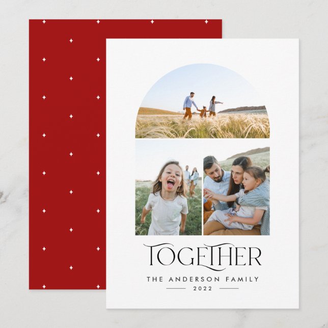 Tipografia do Arco Vermelho Moderno 3 Fotográfico (Frente/Verso)