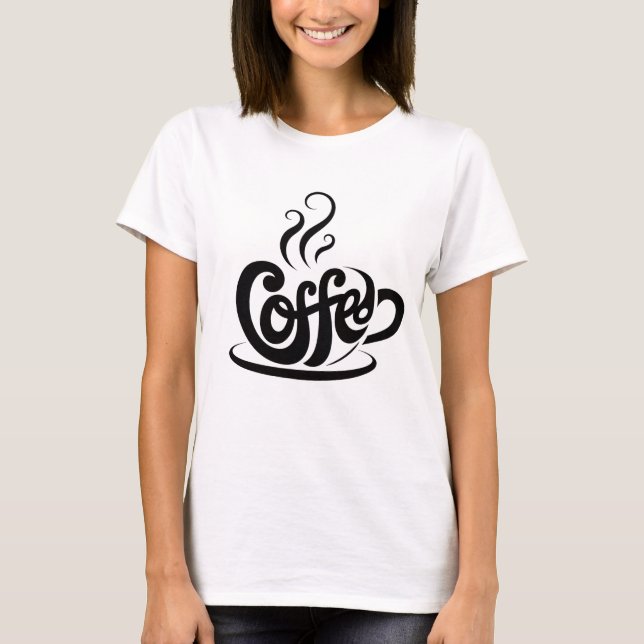 Tipografia do café T-Shirt (Frente)