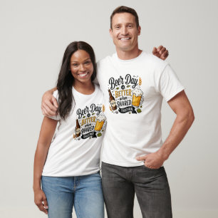 Tipografia do Dia da Cerveja Camiseta Única