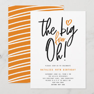 Tipografia do moderno aniversário de 40 anos laran