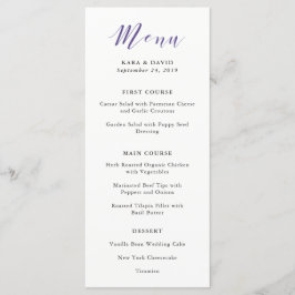 Tipografia Elegante | Menu Casamento Violeta