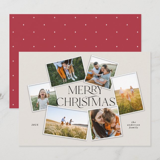 Tipografia elegante moderna e feliz Natal (Frente/Verso)