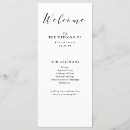 Tipografia Elegante | Programa de Casamento Verde 