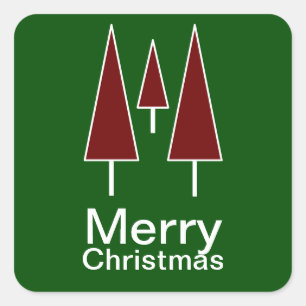 Tipografia Feliz Natal Adesivo Quadrado