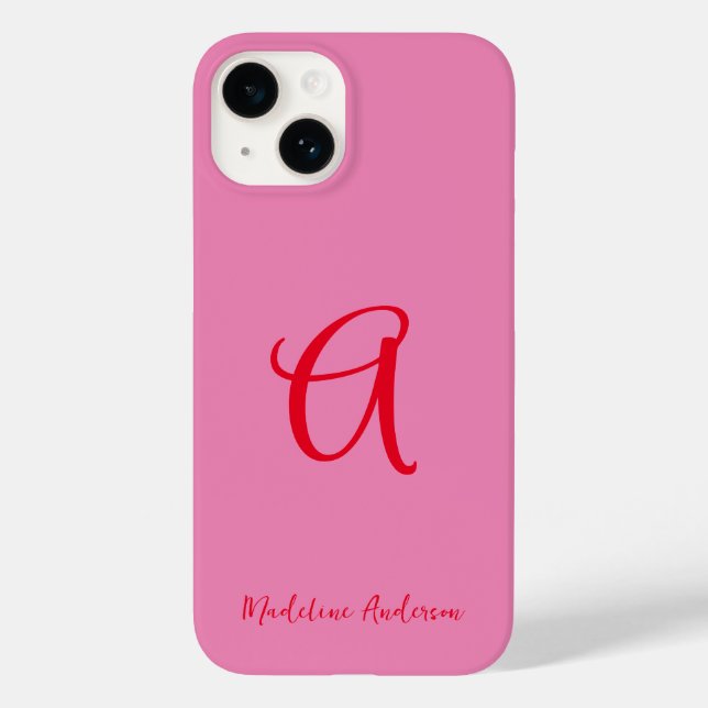 Tipografia Feminina Moderna Vermelha PInk (Verso)
