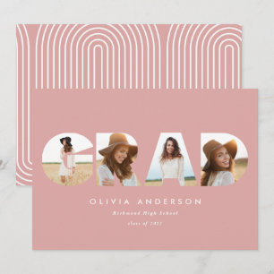 Tipografia geométrica moderna multifotografia cor-