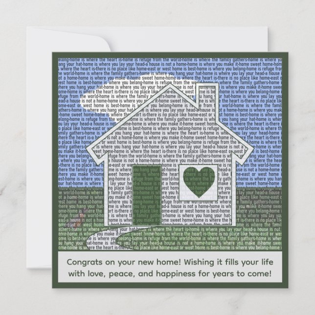 Tipografia Inspirativa e Parabéns pelo novo lar (Frente)