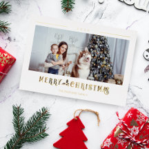 Tipografia Moderna de Natal Personalizada com Foto