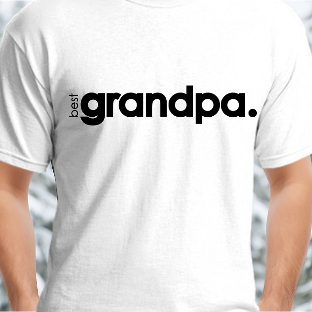Típografia Moderna Melhor Camiseta do Avô (Criador carregado)
