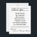 tipografia moderna Newsprin dos cartões de<br><div class="desc">Estes cartões de agradecimentos 4x5 LISOS adoráveis são perfeitos para agradecer a seus convidados para os presentes que trouxeram, ou mesmo apenas para sua empresa em seu evento. Aperfeiçoe para um chá de fraldas ou uma festa de aniversário! Estes são completamente customizáveis e o poema pode ou ser removido completamente...</div>