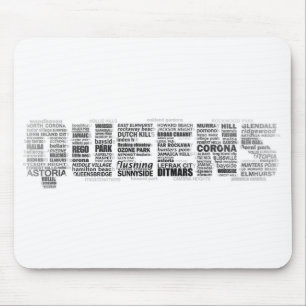 Tipografia Mousepad do Queens New York