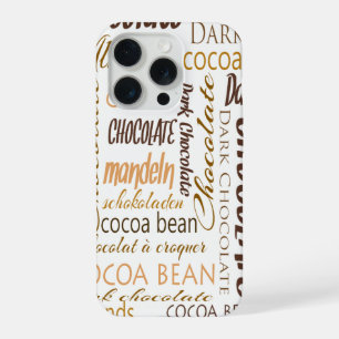 Tipografia Multilíngue do Chocolate Colagem de Pal