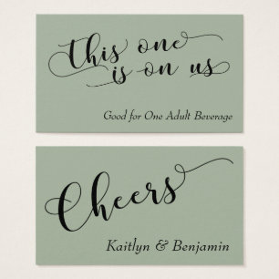 Tipografia Negra Elegante em Bilhetes de Bebida